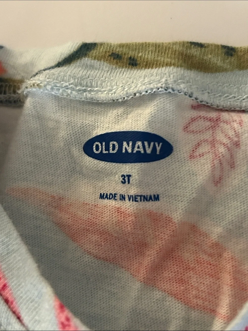Old Navy Light Blue Tropical Floral Girls Tee